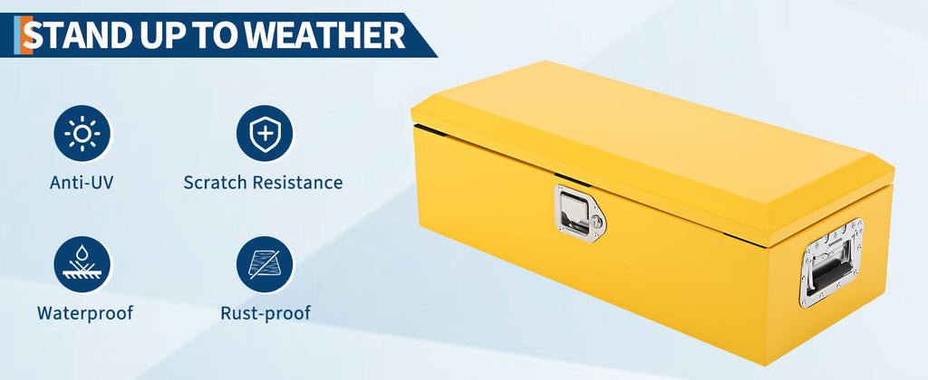 30 Inch Low-Profile Steel Truck Bed Tool Box with Lock & Key X25984
