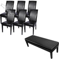 Waterproof PU Leather Dining Chair Covers Set of 6 P932