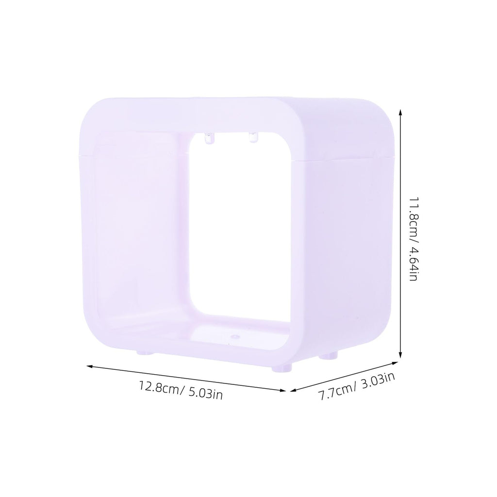 Mini Betta Fish Tank with LED Light Portable Plastic Desktop Aquarium Cube Y63942