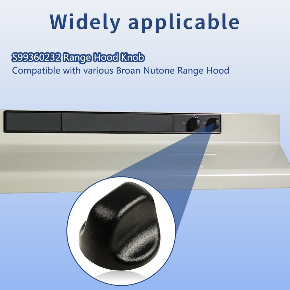 Black Range Hood Knob Replacement Part S404