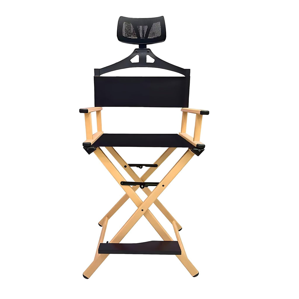 Tall Foldable Directors Chair with Adjustable Head Rest B96777