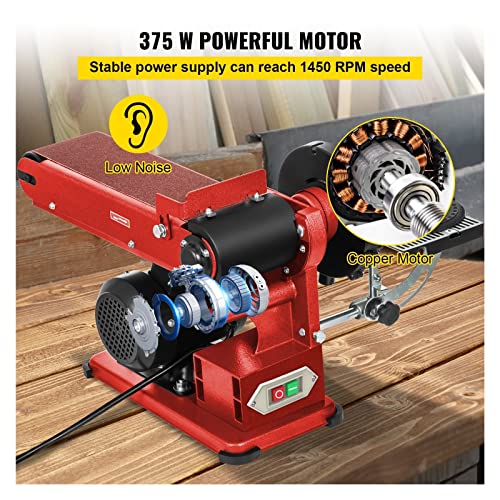 4x36 Inch and 6 Inch Disc 350W Benchtop Belt Disc Sander T82469