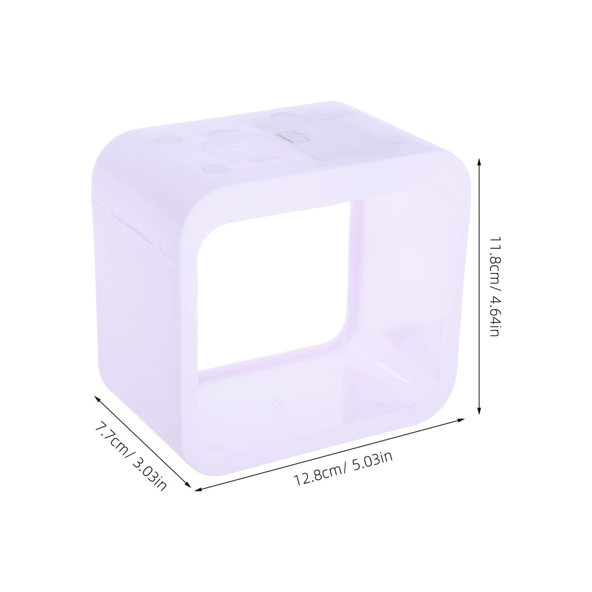 Mini Betta Fish Tank with LED Light Portable Plastic Desktop Aquarium Cube Y63942