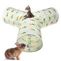 3 Way Collapsible Tunnel with Carrot Patterns Small Pet Hideout T14122
