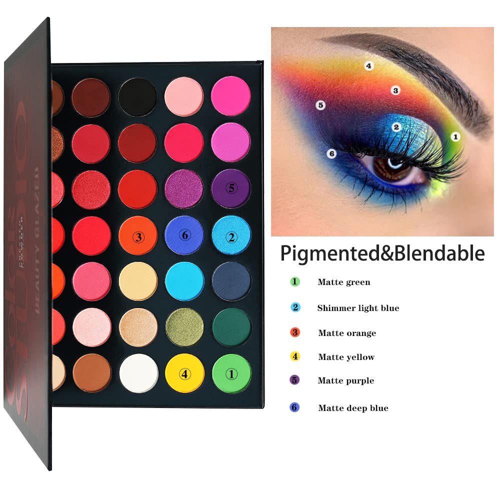35 Shades Matte and Shimmers Eyeshadow Palette K874441