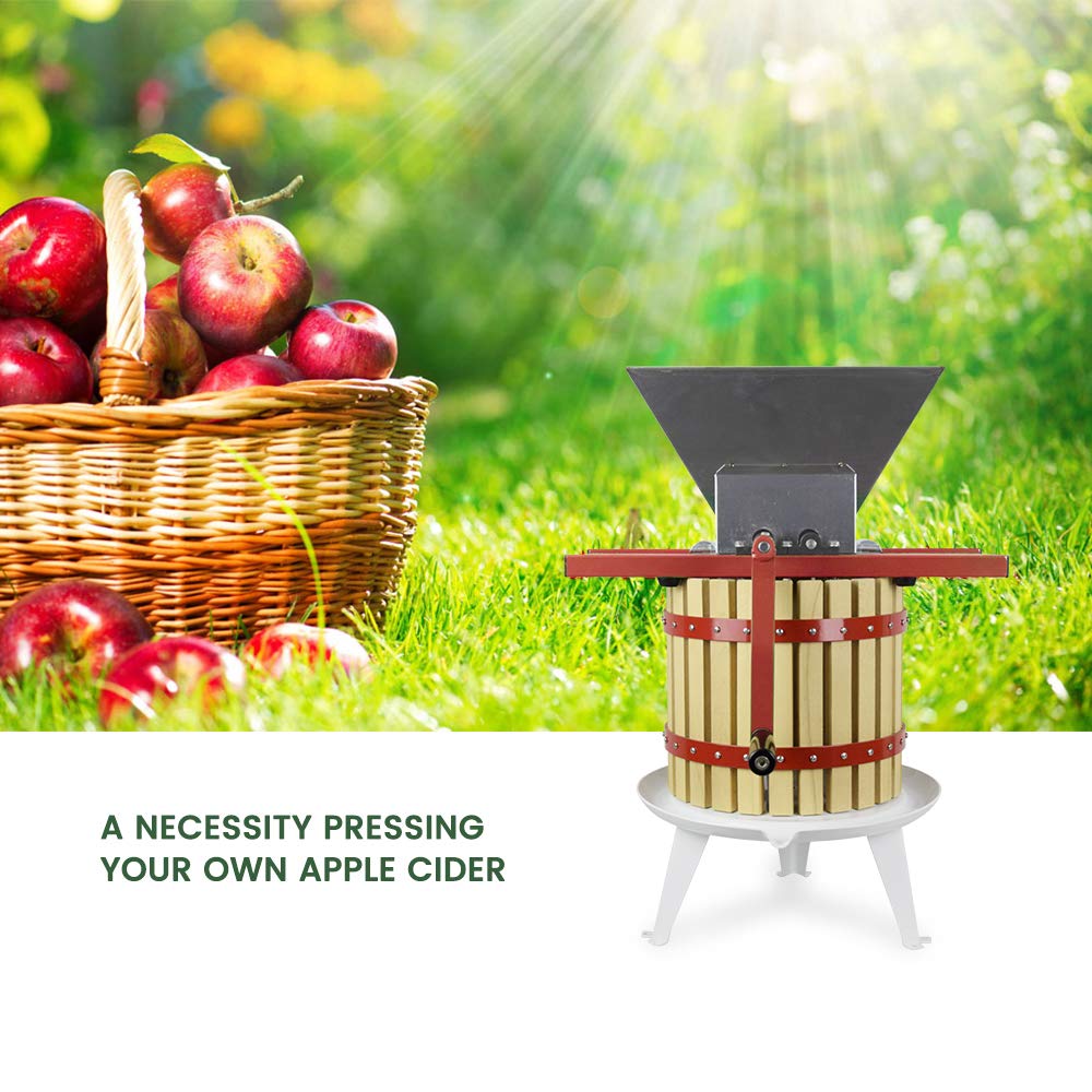 7L Manual Juicer Grinder Stainless Steel 1.8 Gallon Red X68192