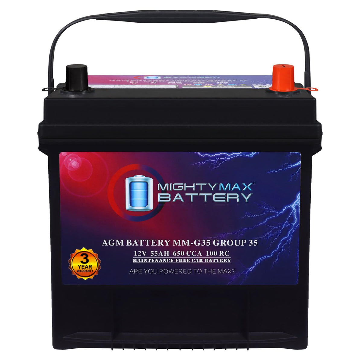 12V 55Ah AGM Replacement Battery U419