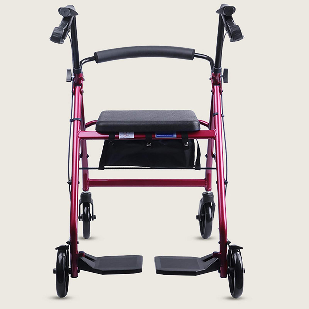 Blue Rolling Walker with Seat Basket Brakes E9393