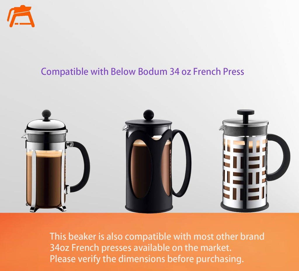 34oz Glass Carafe 8 Cup 1000ml V71401