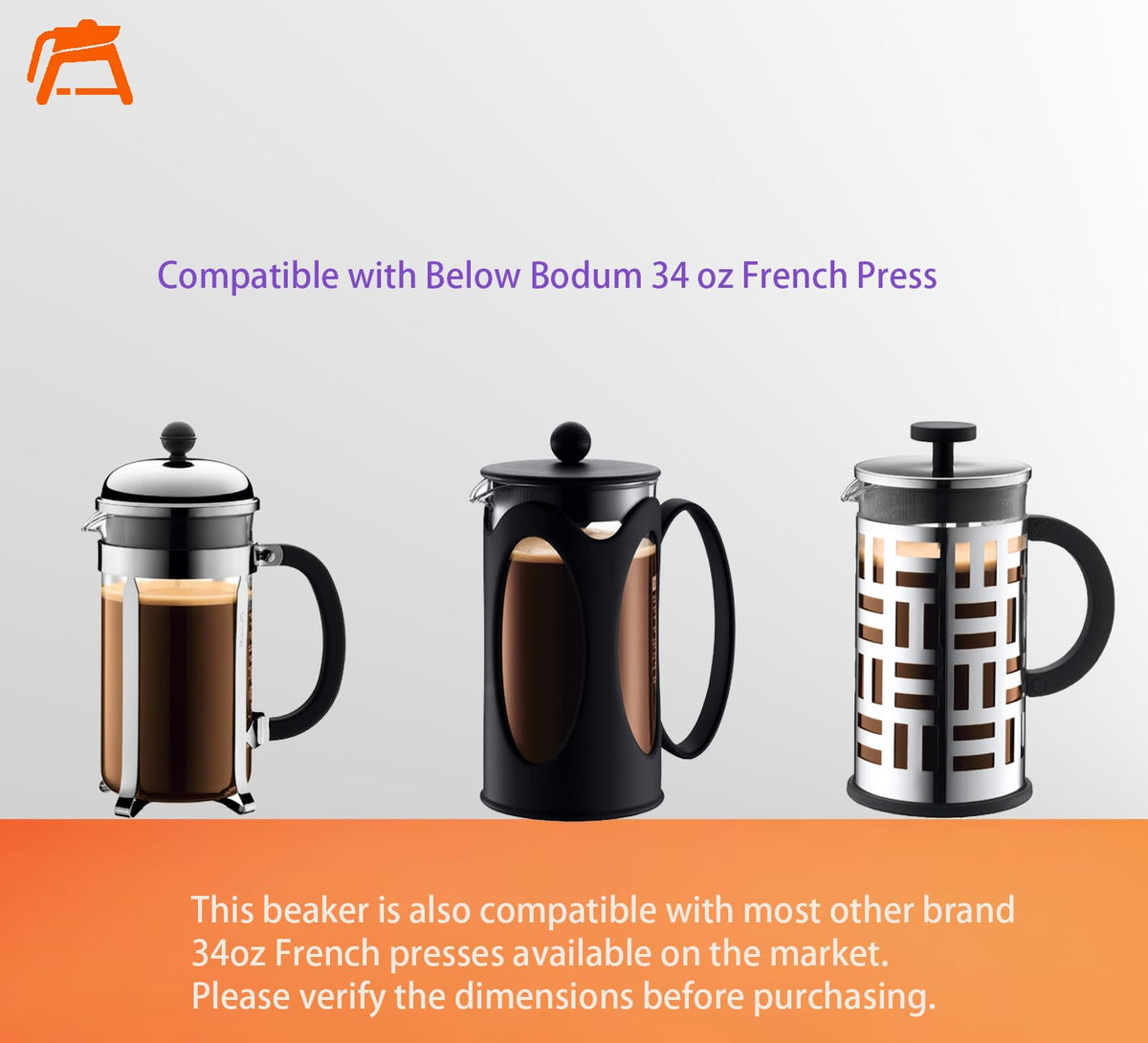34oz Glass Carafe 8 Cup 1000ml V71401