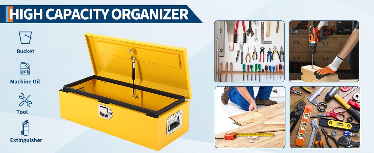 30 Inch Low-Profile Steel Truck Bed Tool Box with Lock & Key X25984