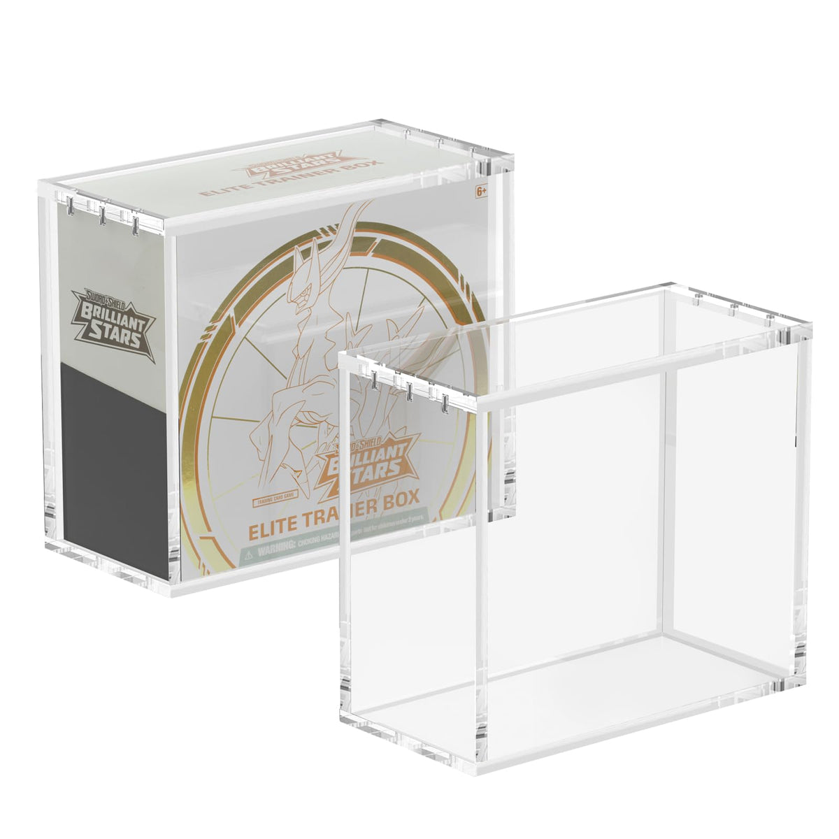 Acrylic Case 3 Pack 8mm Thick Magnetic Lid UV Protection Display Case C610420