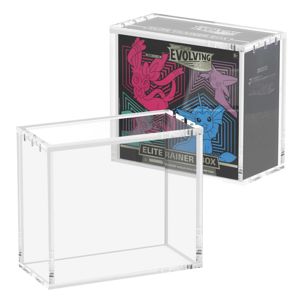Acrylic Case 3 Pack 8mm Thick Magnetic Lid UV Protection Display Case C610420