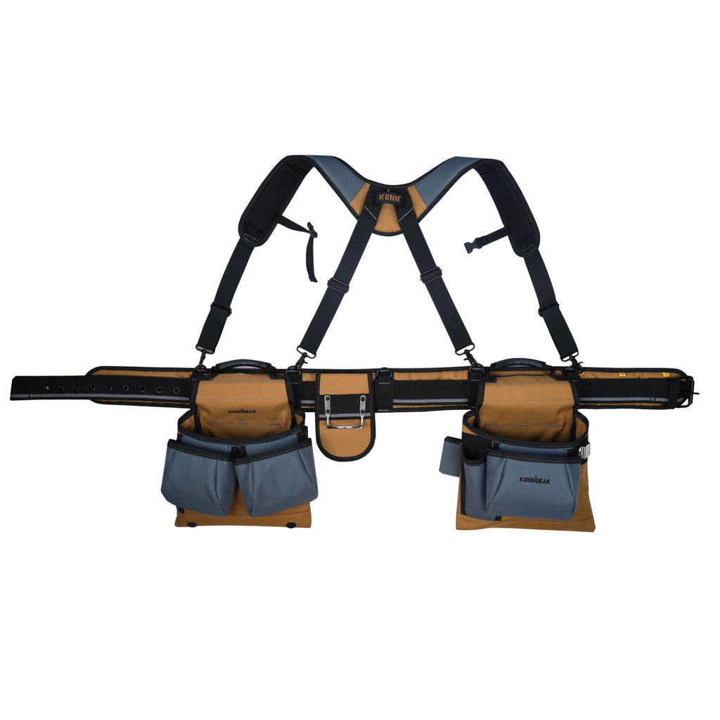 Khaki Carpenter Tool Belt with Suspenders B477997