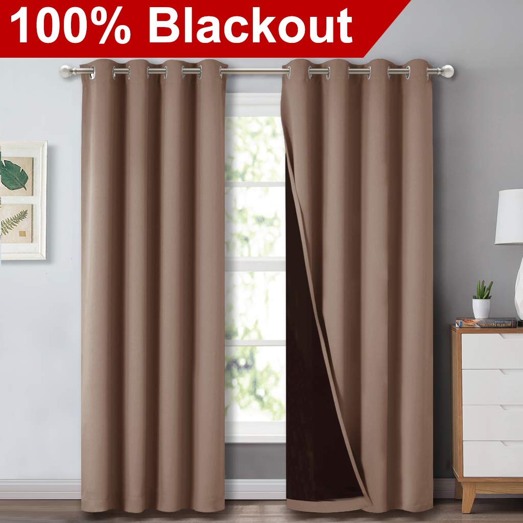 Cappuccino Blackout Curtains 52" x 84" 2 Panels H445892