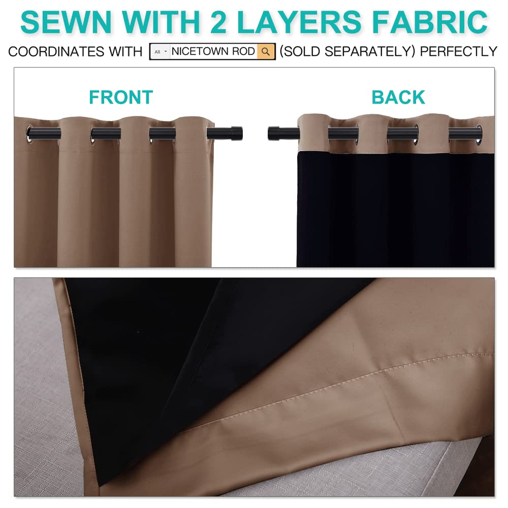 Cappuccino Blackout Curtains 52" x 84" 2 Panels H445892