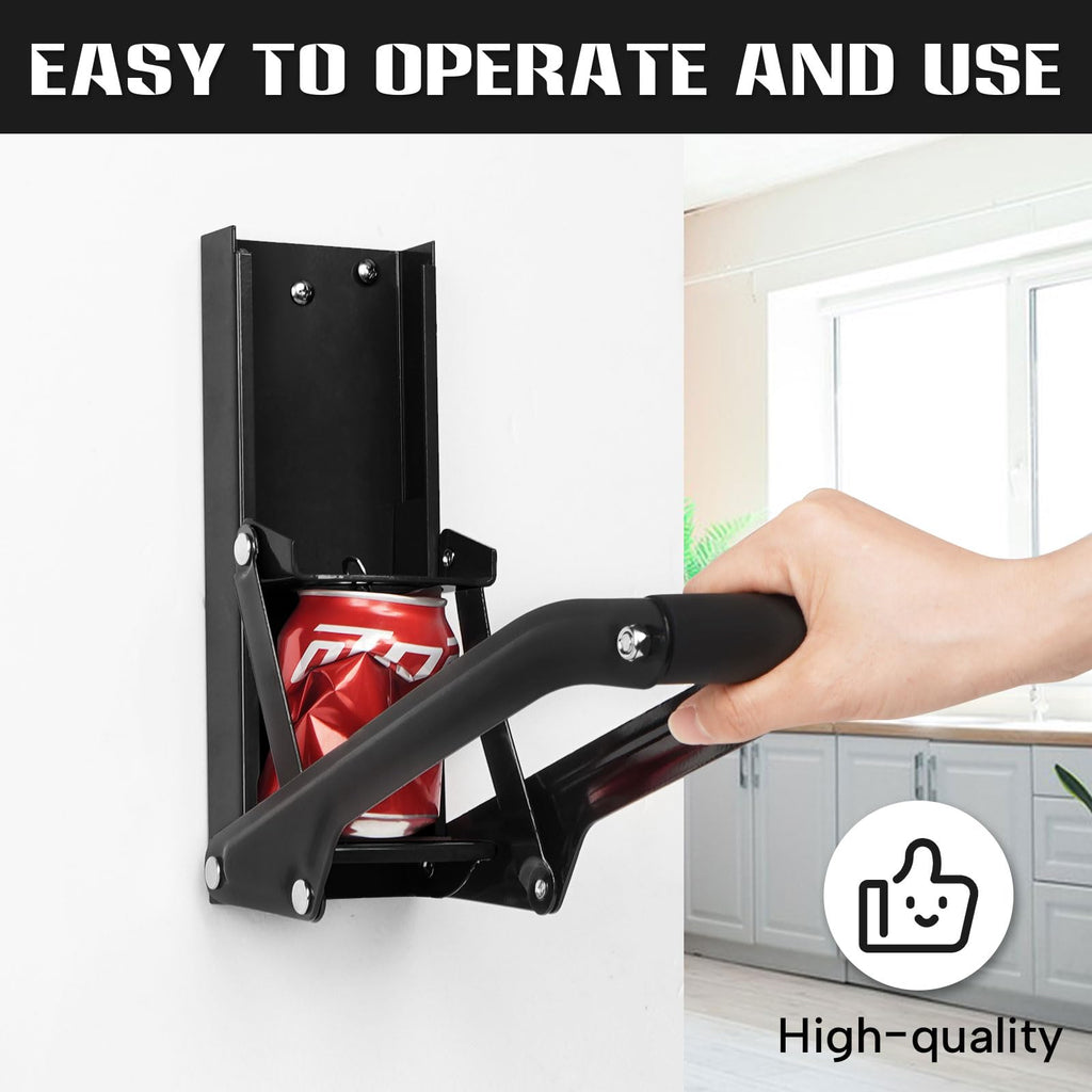 16 oz Black Wall-Mounted Aluminum Can Crusher Z62698