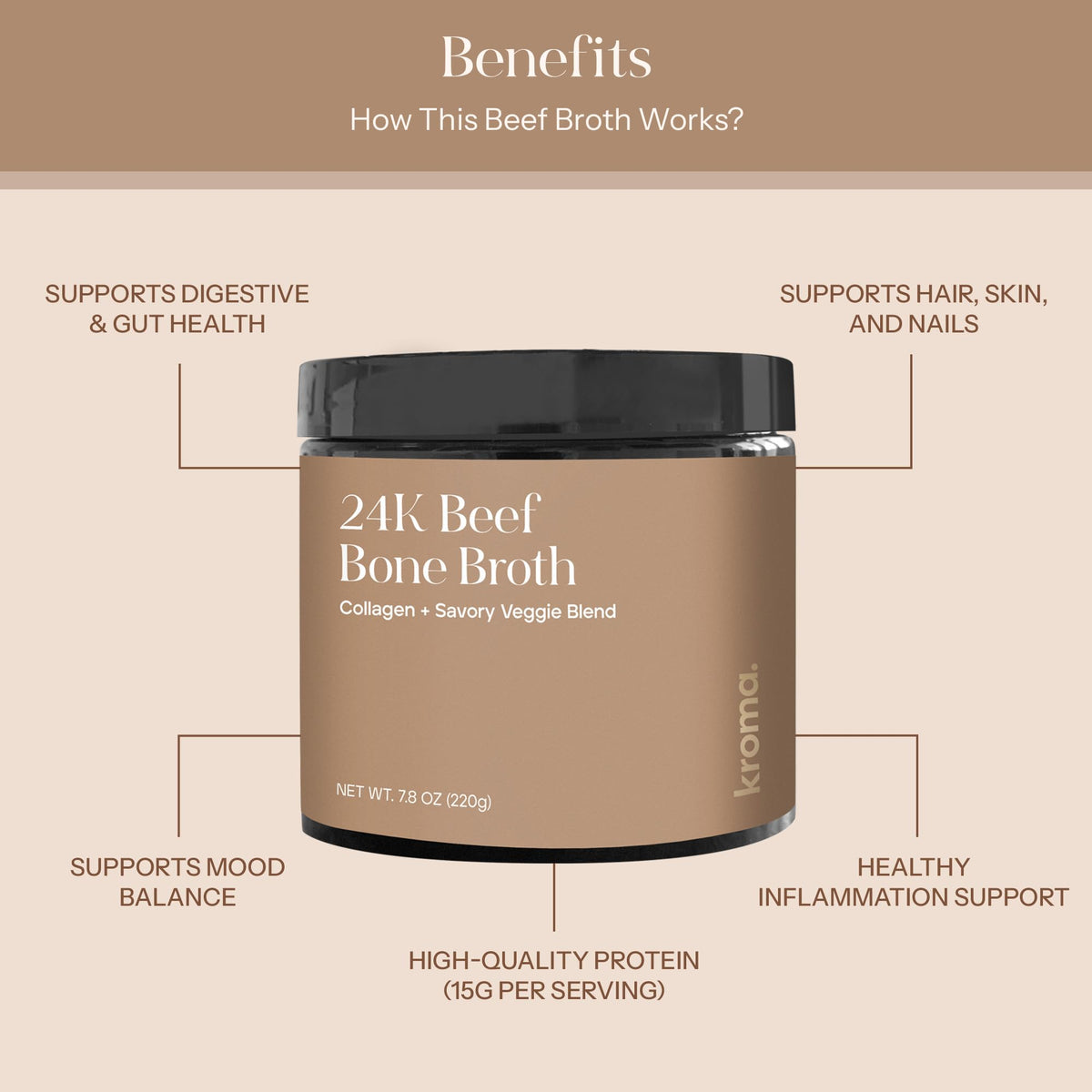 Beef Bone Broth Powder 7 oz J770454