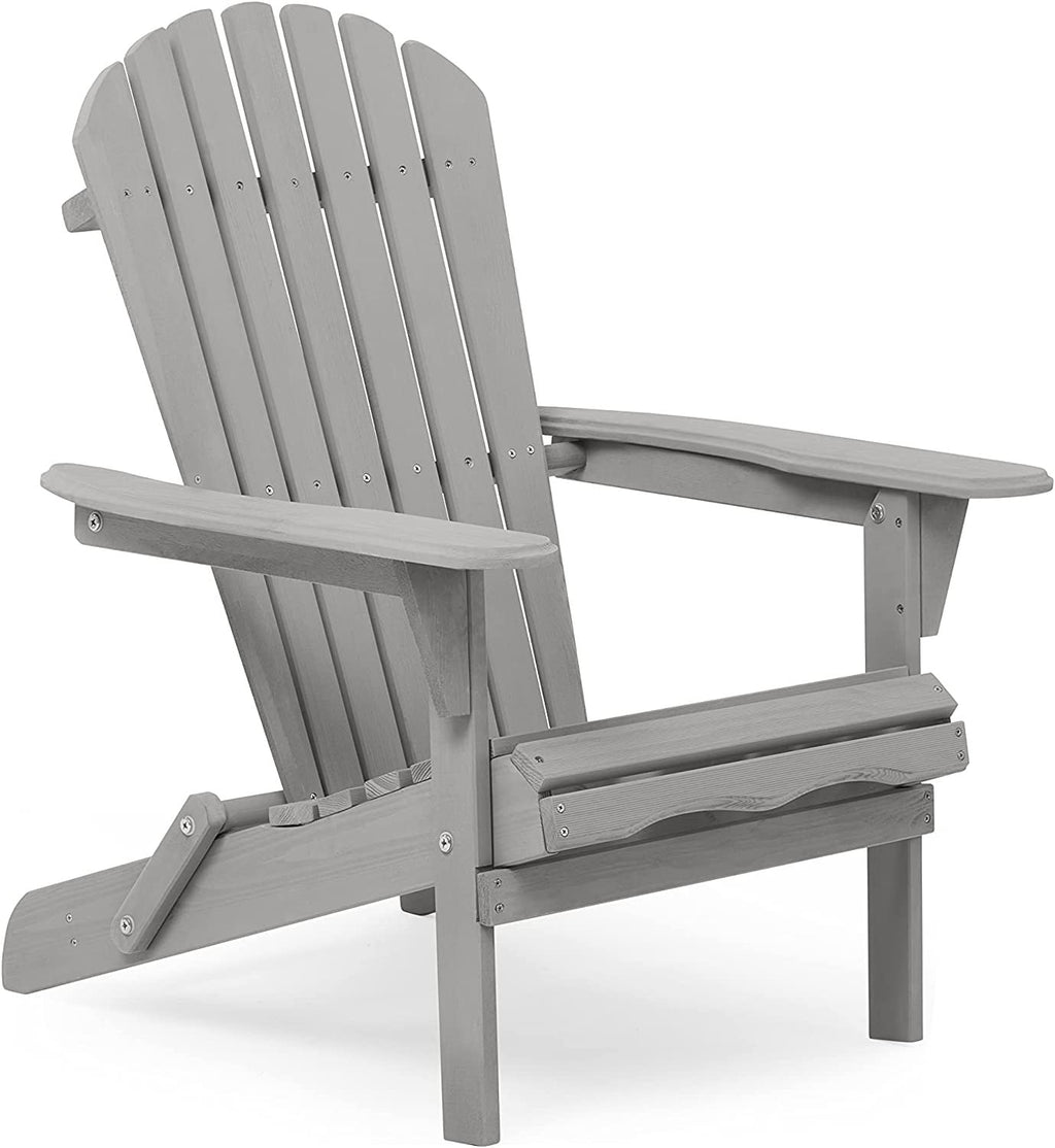 Wooden Folding Adirondack Chair Set of 2 Solid Cedar V858284