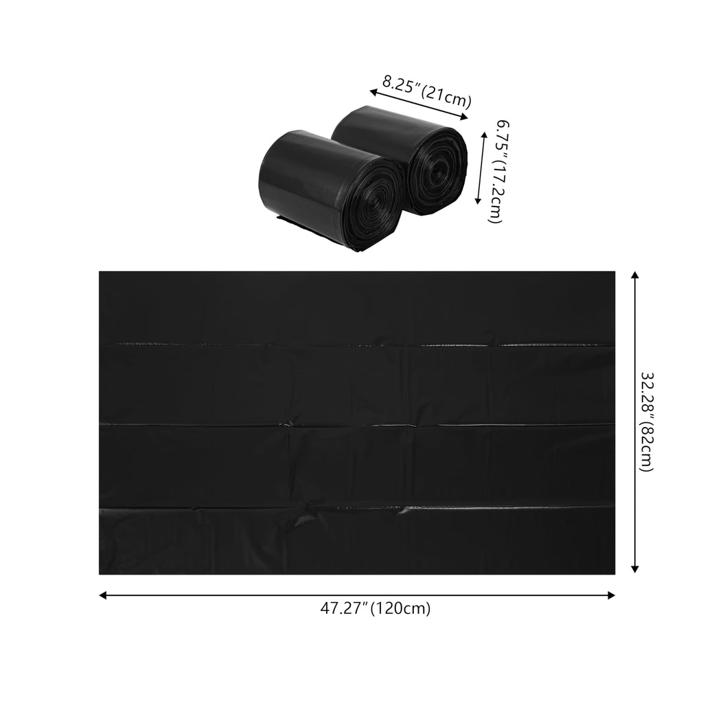 50-Count 42 Gal 3 Mil Contractor Trash Bags, Black N42895