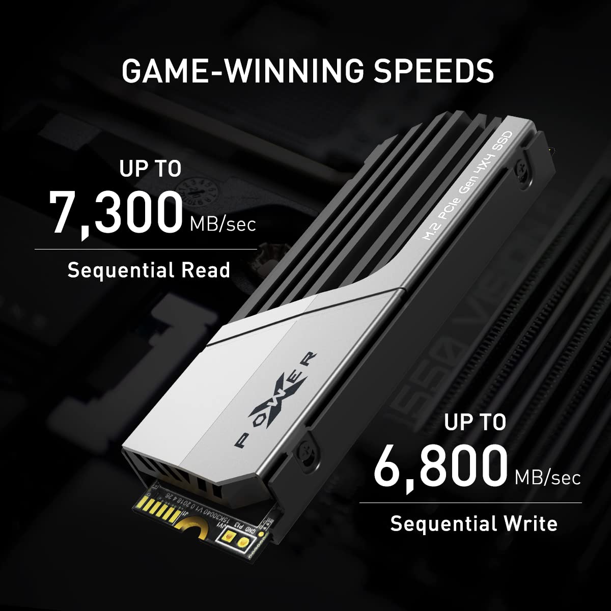 4TB PCIe Gen4 M.2 2280 SSD with PS5 Heatsink H721191