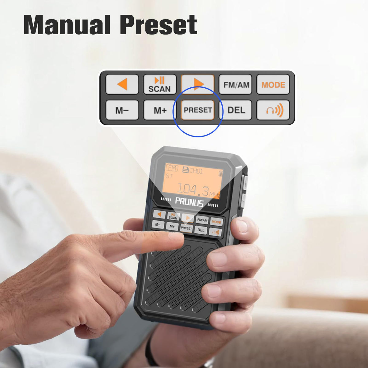 Portable AM FM Radio with Bluetooth Y310419