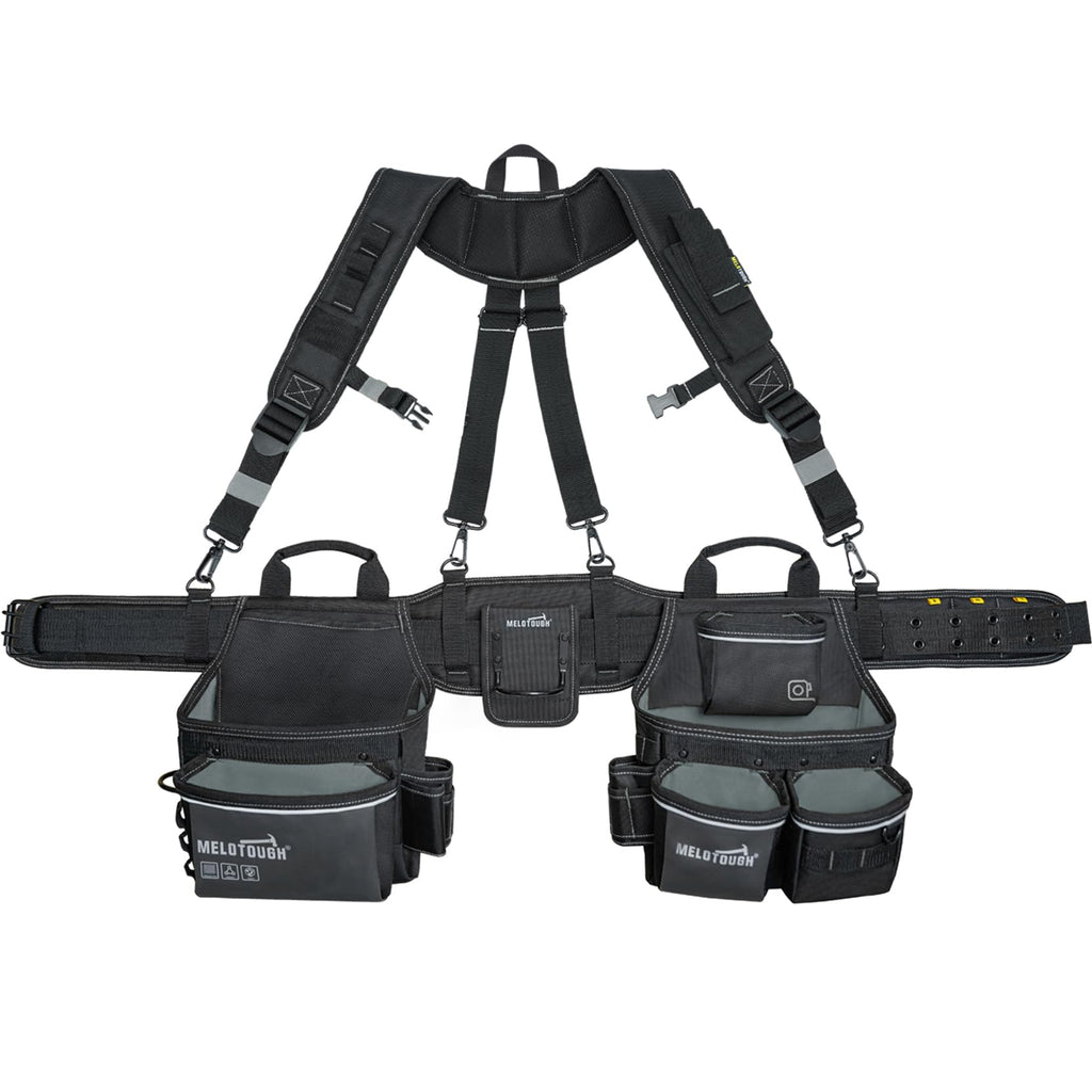 Carpenters Tool Belt with Suspenders 27 Pockets F357196