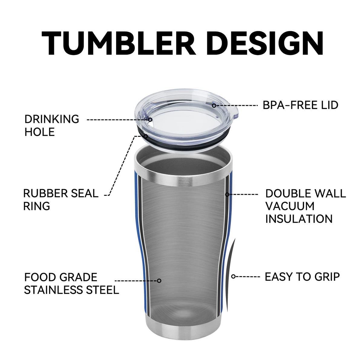 20oz Stainless Steel Insulated Tumbler H149