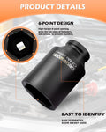 9 Pcs Axle Nut Hub Impact Socket Set with Ball Joint Press & U Joint Removal Tool A544486