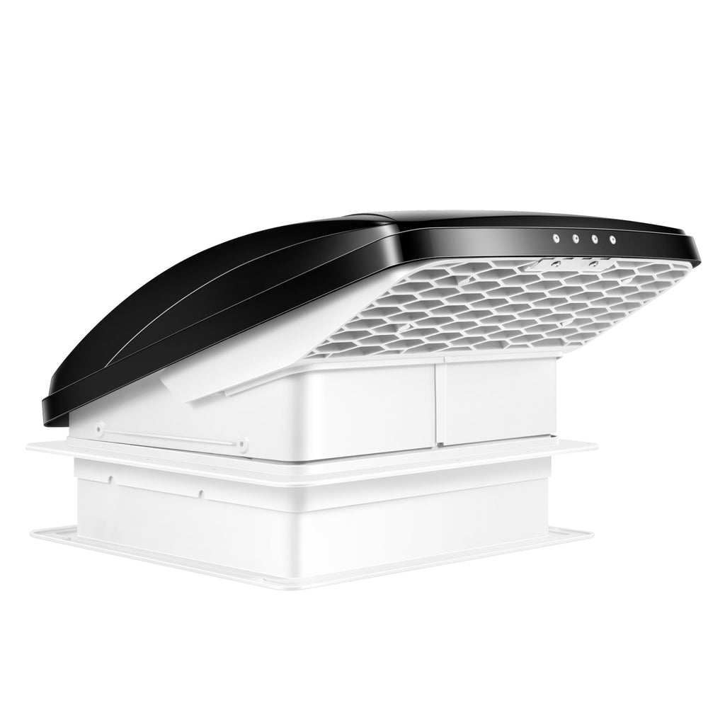 RV Roof Vent Fan 6-Speed Reversible 12V Smoked 14" x 14" B5462
