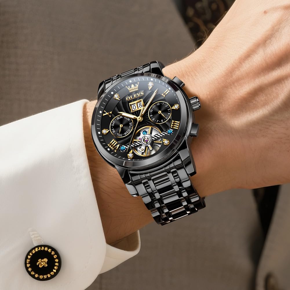 Waterproof Luminous Chronograph Calendar Wrist Watches Y991344