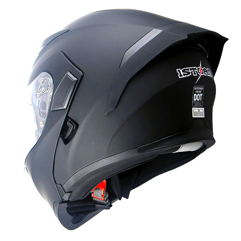 Matt Black XL Modular Full Face Motorcycle Helmet L595