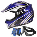 Youth Motocross Offroad Dirt Bike Helmet with Goggles DOT Approved D73038
