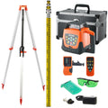Green 360 Degree Self Leveling Rotary Laser Level Kit with Tripod & Staff I295504