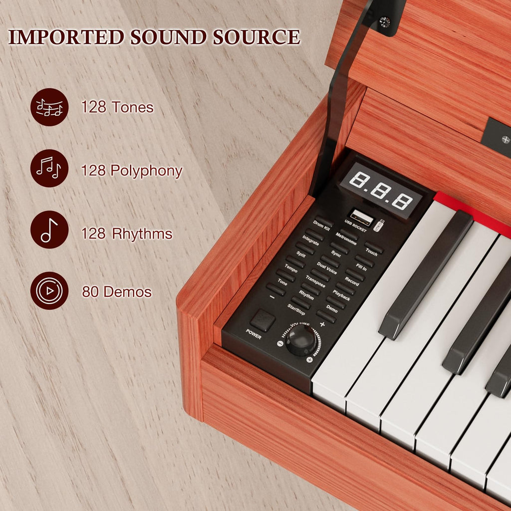 88 Key Weighted Digital Piano with Triple Pedals Y9901
