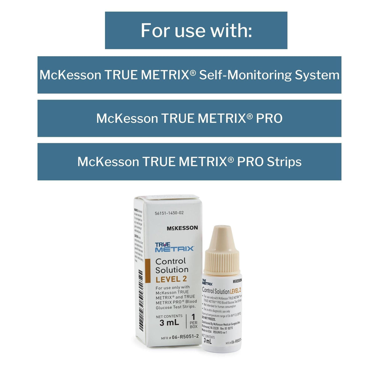 Blood Glucose Testing Control Solution, 3 mL, 24 ct C200