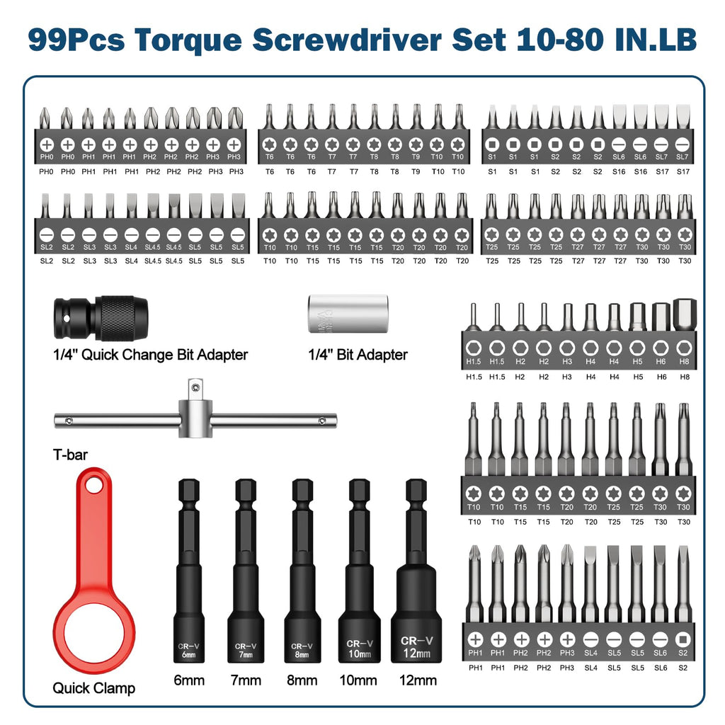 Torque Screwdriver Set 99-Piece B4970
