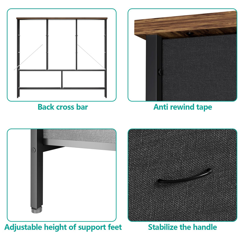 Black 9 Drawer Dresser W471331