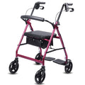 Blue Rolling Walker with Seat Basket Brakes E9393