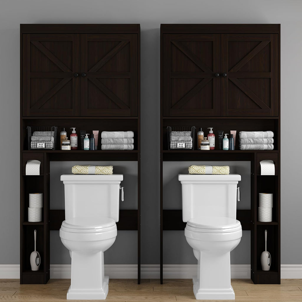 Over The Toilet Storage Cabinet with Barn Doors H196