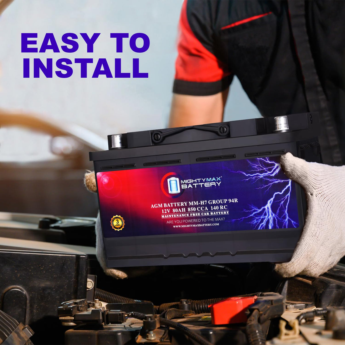 12V 80AH 850 CCA Replacement Battery B140