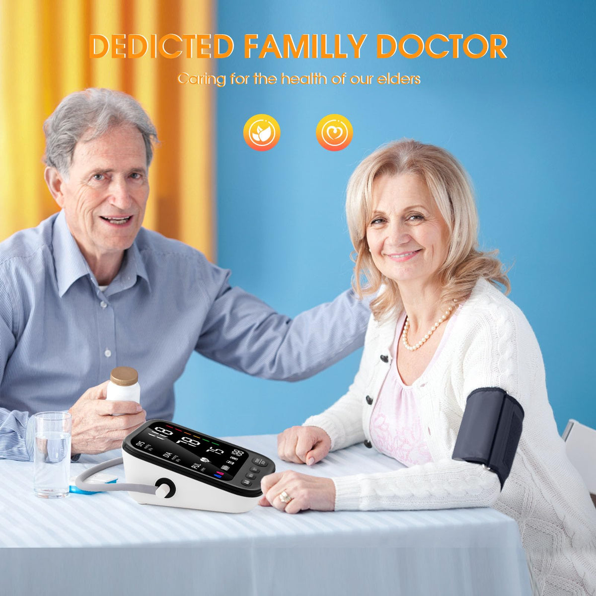 Automatic Upper Arm Blood Pressure Monitor with Adjustable Large Cuff F672