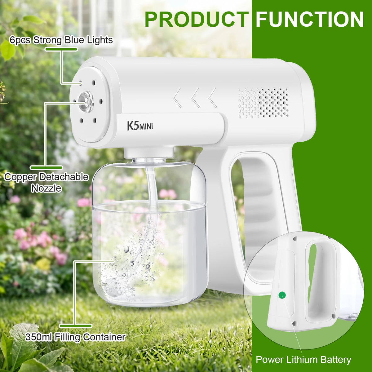 2 Pack Rechargeable Handheld Nano Sprayer W866994