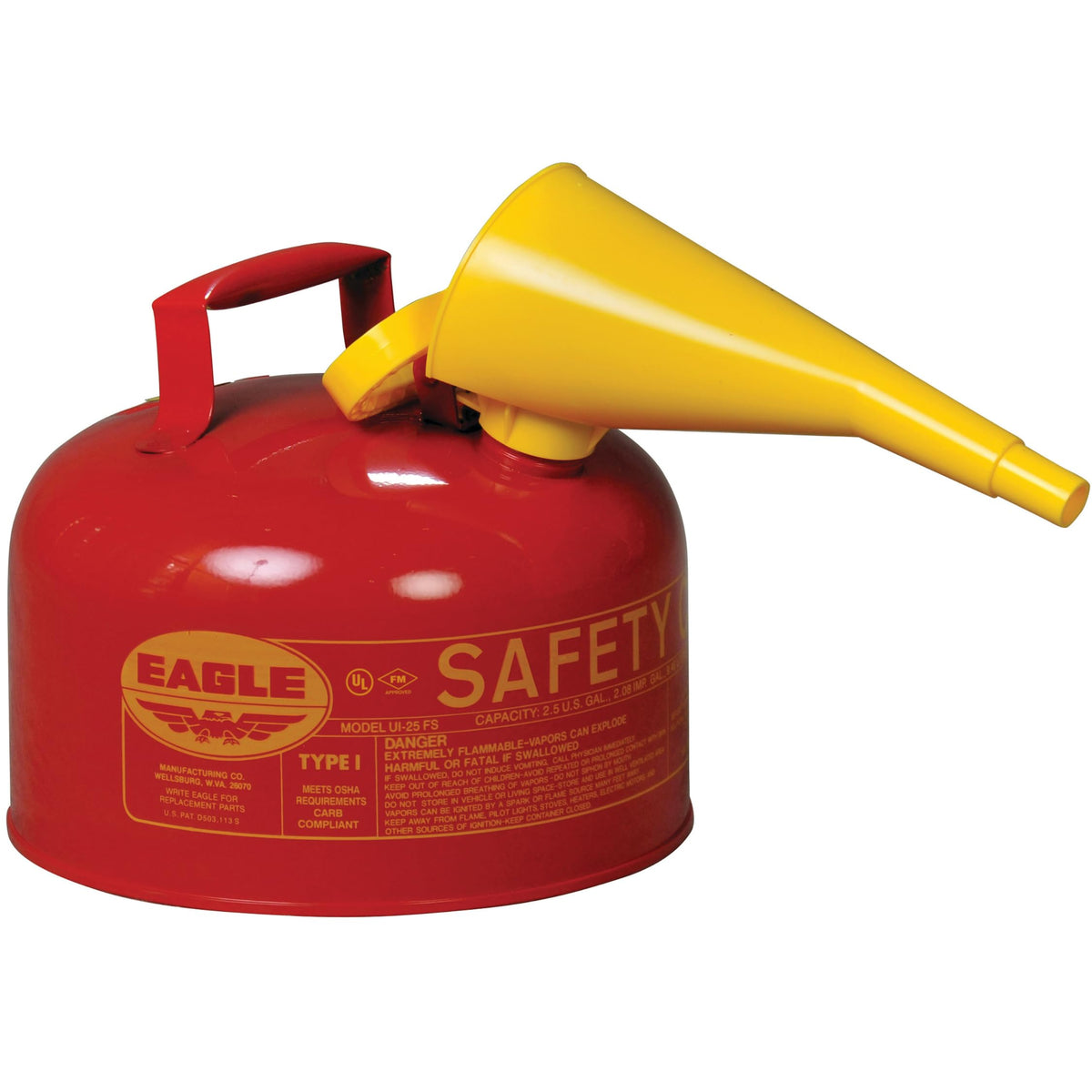 2.5 Gallon Type I Red Gas Can B6827