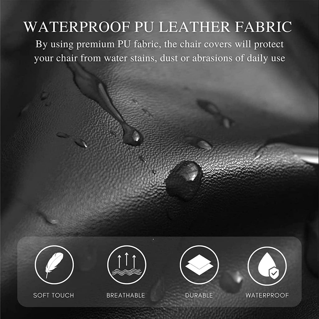 Waterproof PU Leather Dining Chair Covers Set of 6 P932