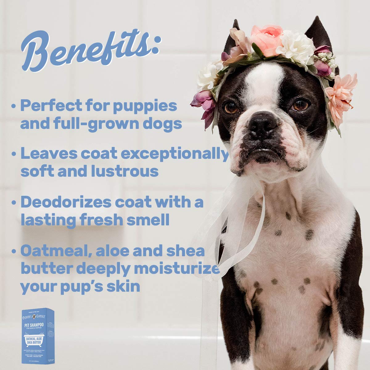 Oatmeal Aloe Shea Butter Dog Shampoo 14 fl. oz M1106