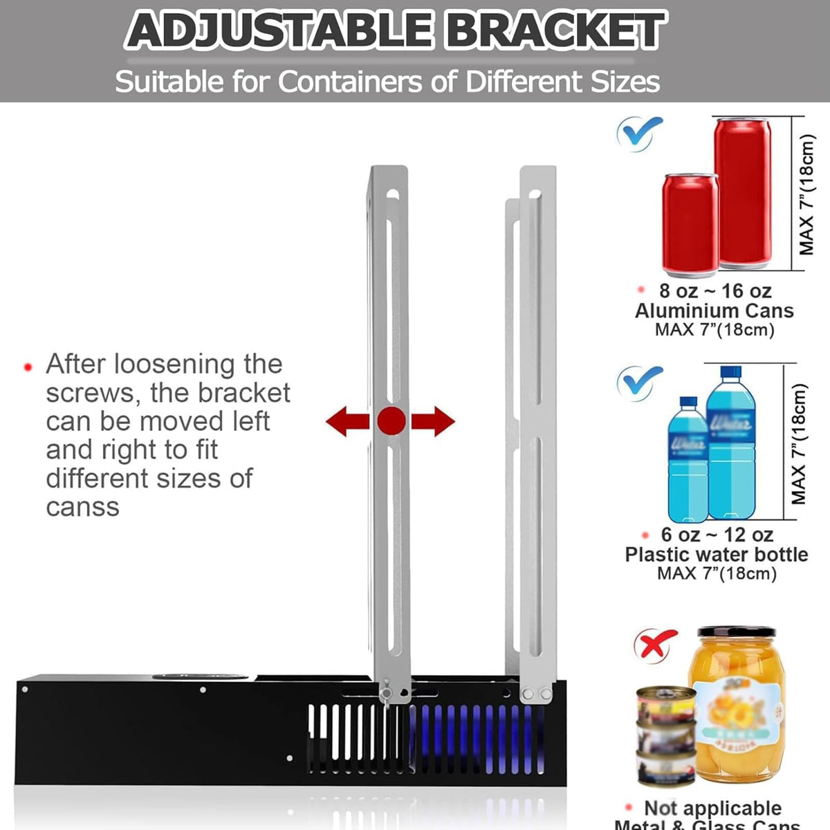 Wall Mounted Can Crusher for 12/16oz Aluminum Cans W102