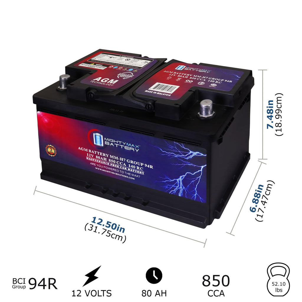 12V 80AH 850 CCA Replacement Battery B140