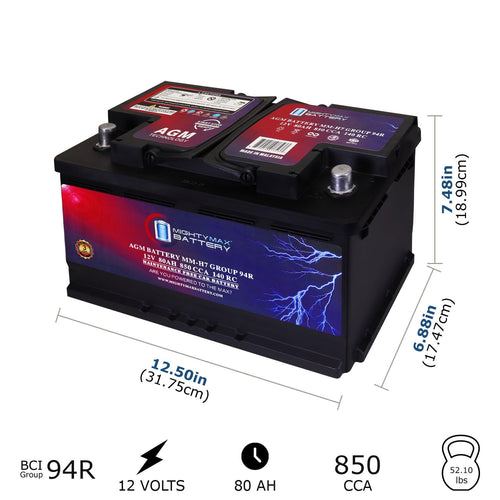 12V 80AH 850 CCA Replacement Battery B140