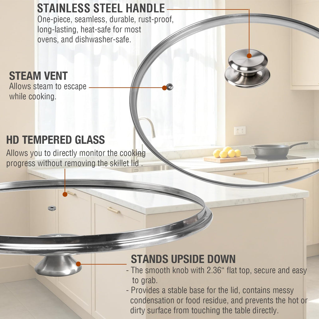 12 Inch Tempered Glass Pan Lid O9896